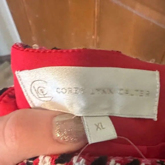 Corey Lynn Calter Red and Black Checkered Mini Skirt XL - Picture 6 of 6